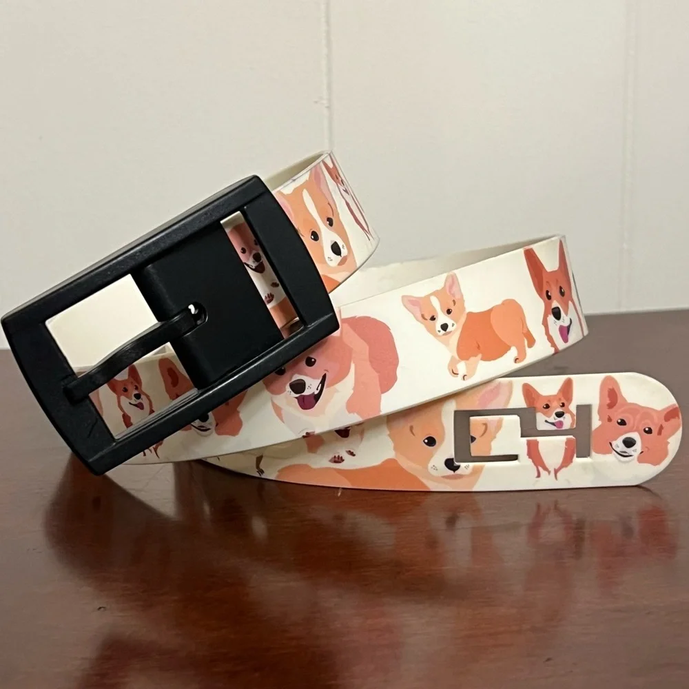 C4 Corgi Belt with black Buckle Combo waterproof dog lover novelty gift EUC